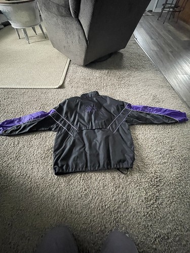 Vintage Asics Windbreaker 90’s purple Trim L/XL - Picture 11 of 12