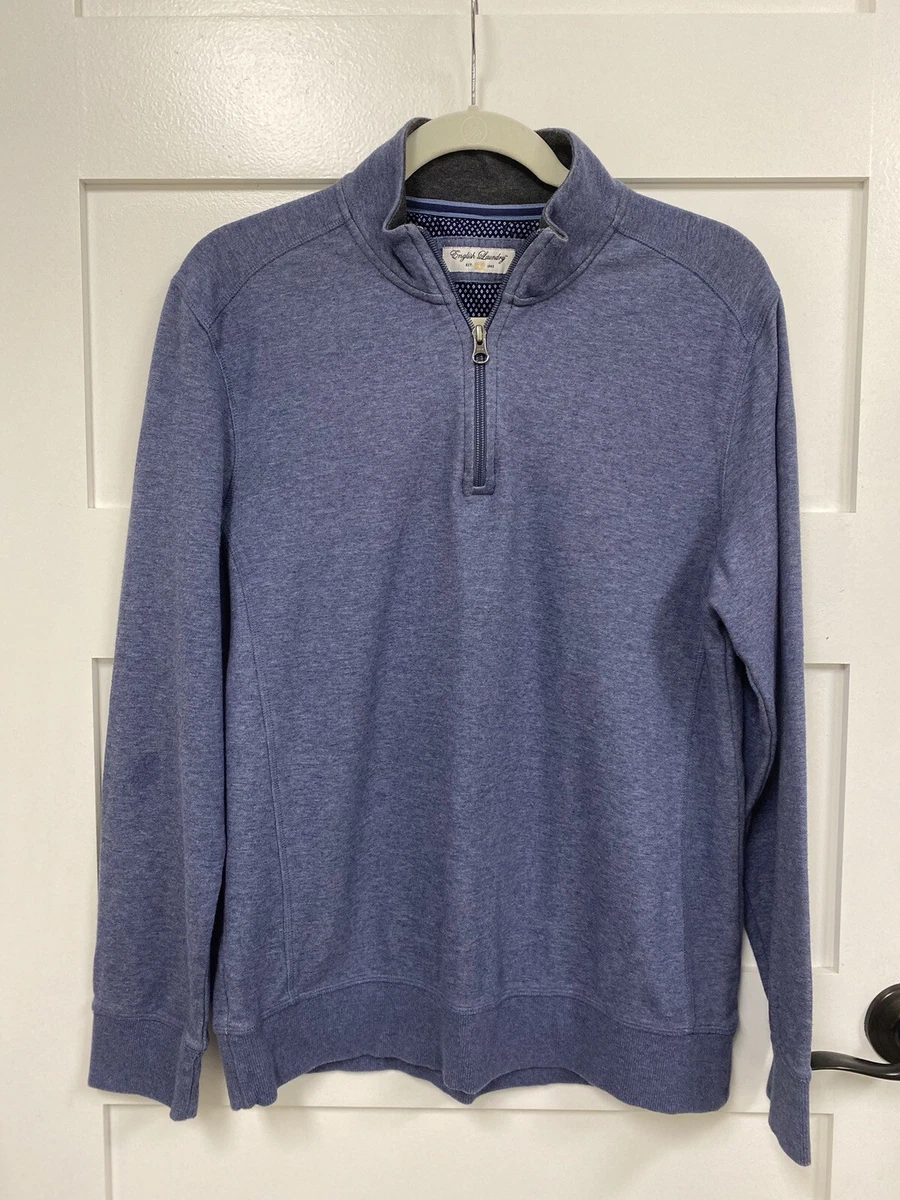 ENGLISH LAUNDRY Men s Size Medium Blue Long Sleeve 1 4 Zip