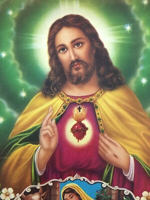 India 50's Vintage Print JESUS BIRTH 10in x 14in (11628) | eBay