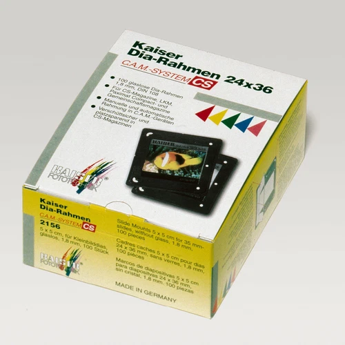 KAISER 2156 SLIDE MOUNTS 35MM PACK 100 5X5 GLASSLESS