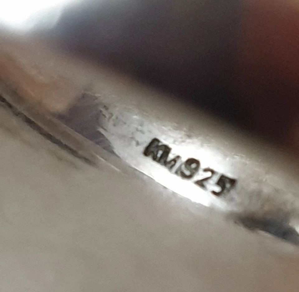 Schwarzer Stern-Saphir Designer Ring von KM 925 Silber / 18 Karat Gold Gr. 51 - Bild 4 von 4