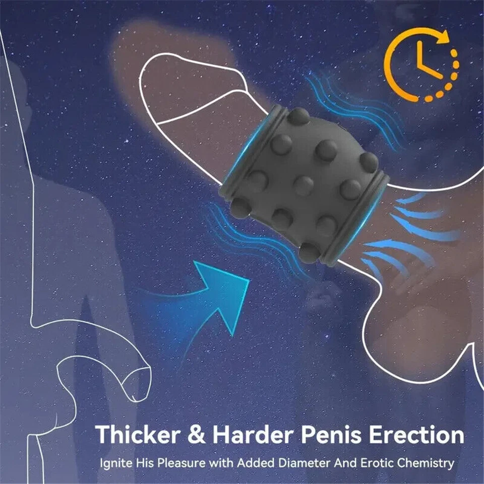 Vibrador con anillo para pene punto G consolador masajeador juguetes sexuales para mujeres hombres parejas Foto 3 de 4