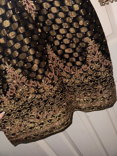 Asian Pakistani Indian wedding/party wear dress with Plazo Pants And Scarf - Picture 5 of 11
