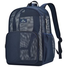 Mesh Bacpack for School Beach Swimming Outdoor Fitness, Heavy Duty Mesh Bookb...