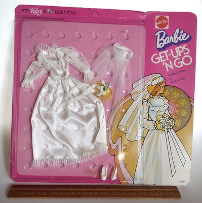 RARE 1973 Mattel Barbie 7839 Get Ups 'N Go Lovely Bride Fashion Sealed NOS