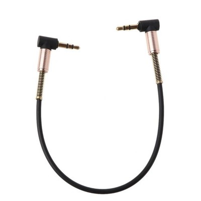 3.5 mm to 3.5mm Male Jack Cable 24cm Dual 90 Degree Bending Car Aux Cord