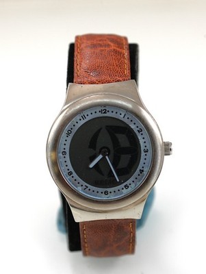 Relic Big Tic Uhr Herren Silber Edelstahl Leder Brown Wr Batt Blau Quarz
