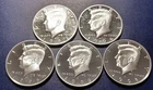 Lot of (5) Proof Silver Kennedy Half Dollars (1992-1998)
