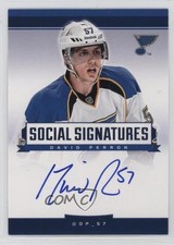 2013-14 Panini Playbook Social Signatures David Perron #SS-DP Auto 0c3
