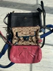 Coach Crossbody Bags Lot of 3 – Black Leather, Signature Canvas & Pink