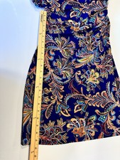 Lauren Ralph Lauren Blue Paisley Sheath Dress Women’s Size 10 Stretch Sleeveless