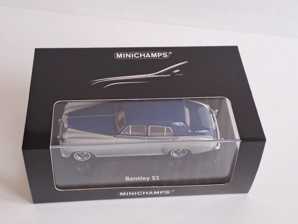 MINICHAMPS 1:43 436 139950 Bentley S2 Standard Saloon 1960 Silver Blue - Immagine 2 di 4