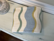 Pottery Barn Kids Wavy Stripe Baby Beach Hooded Towel UPF 50 Blue NWOT OB