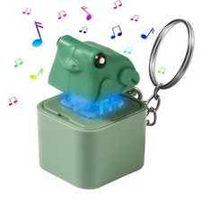 Rechargeable Frog Keychain with Sound  Frog Croaking Fidget 58.42 mm, Green