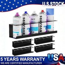 Wall-Mounted Spray Can Holder Rack Organize, 4 Pack Steel Aerosol Can Holder NEW