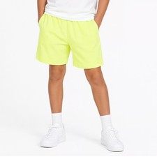 DSG Boys Agility Short Light Lime Neon Yellow Athletic Performance L 14-16 NEW
