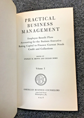 PRACTICAL BUSINESS MANAGMENT,EMPLOYEE BENEFIT PLANS,ACCOUNTING FOR EXECT, #3,USA