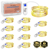 LED Lichterkette Batterie 2M 20LED Kupfer Drahtlichterkette Warmweiß FüR Deko