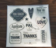 My Acrylix Thoughtful Tidings Clear Acrylic Stamp Set S1202 CTMH