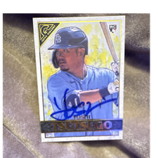 Topps 2020 Gallery Yoshi Tsutsugo Rookie Autograph #83 Rays Baseball Card. rookie card picture