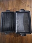 Retired Pampered Chef Rectangle Microwave Cooker #1146 Great 4 Bacon Blk 3 Pc — photo 2