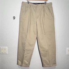 Vtg Polo Ralph Lauren Men 38x28 golf Chino Pants Pleated Dual Zipper Rare USA