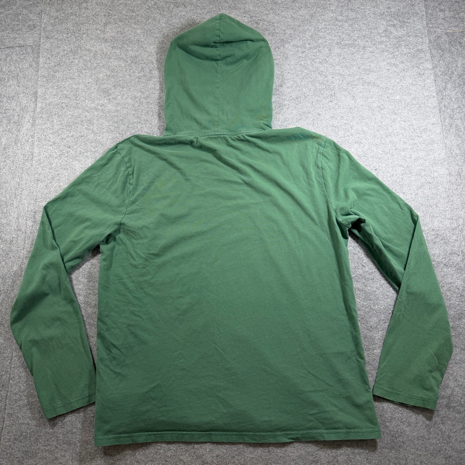 Polo Ralph Lauren Long Sleeve Hooded Shirt Mens L Green Cotton Relaxed Casual thumbnail 2