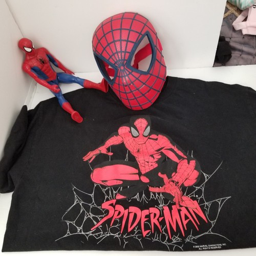 HALLOWEEN COSTUME Spiderman Mask Men's Tee SZ XL Collectible Action Figure