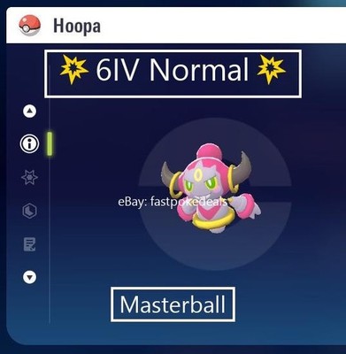 Pokemon Legends ZA   6IV Normal Mythical Hoopa Fast  Masterball Held