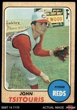1968 Topps #523 John Tsitouris Reds 2 - GOOD