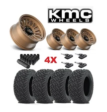Bronze Wheel Tire 35 12.50 17 Mud Terrain KMC Method Fuel Rhino F150 MT