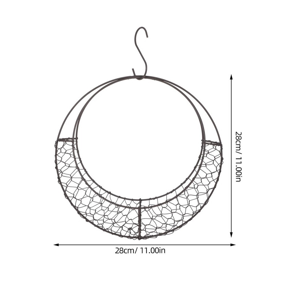 Door Hanging Basket Wreath Wire Sphere Beautiful Home Decor Solid Base ...