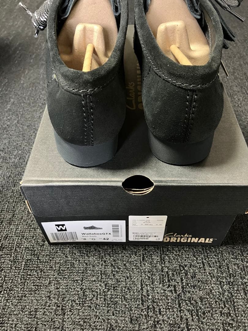 Clarks Wallabee GTX Black Suede Men's Shoes UK8/26cm New Unused | eBay