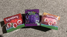 Lot of 3 Squishy - Smushmart Scented Grape SQUEEEZY Peach Strawberry toy