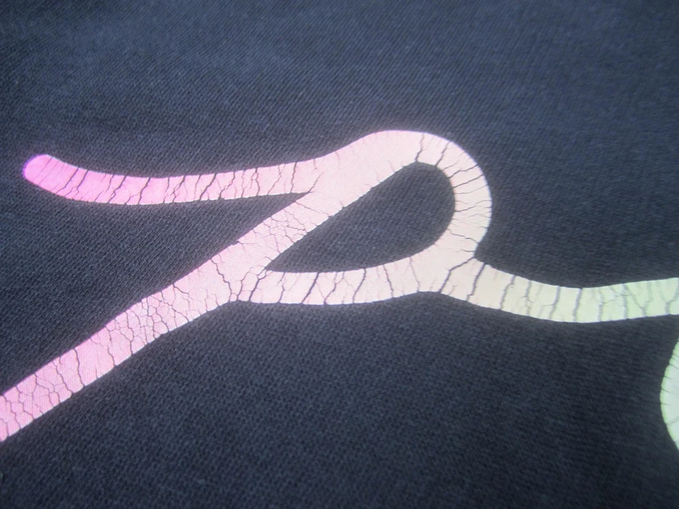 Victoria's Secret Pink Hoodie Womens Large Rainbow Pullover Sweatshirt Black - Image 4 of 4