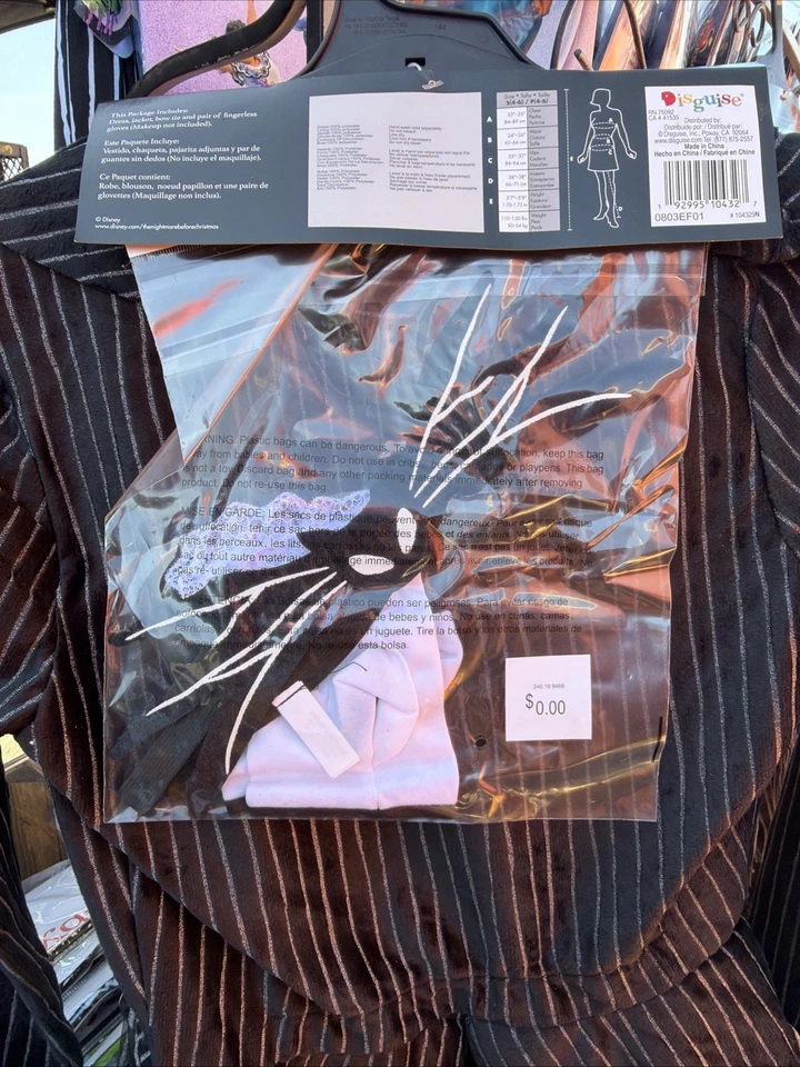 Nightmare Before Christmas Adult Jack Skellington Costume Dress 4-6 Small Female - Image 3 of 4