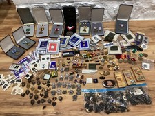 Large Vintage Lot Of US Military Pins Medals Insignia and more
