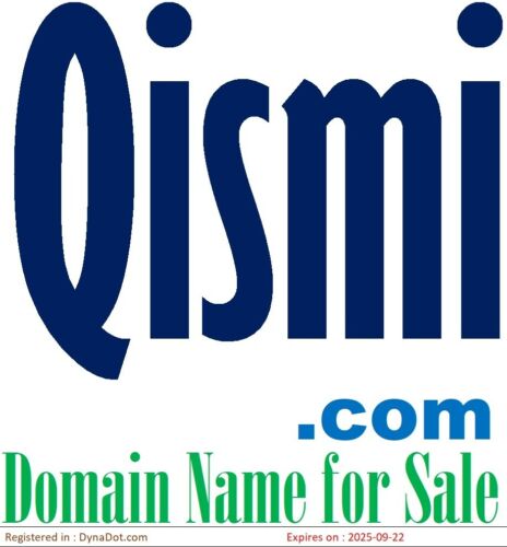 Website Domain Name for Sale- Qismi.com -5 Letters-Premium Brand Logo-No Reserve