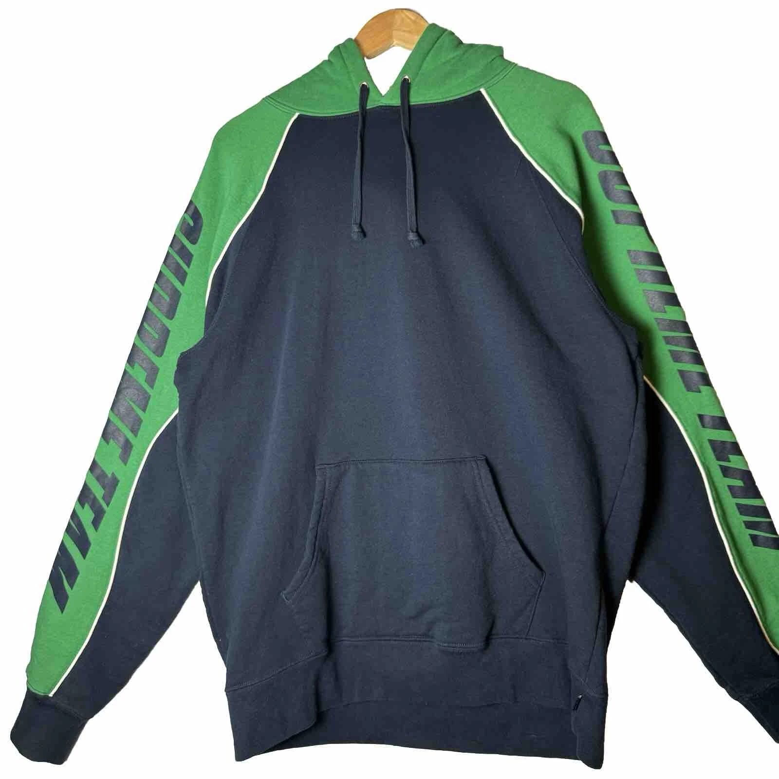 Sweat shirt à capuche Supreme GT logo slidline adulte grand FW17 rare spell out B157