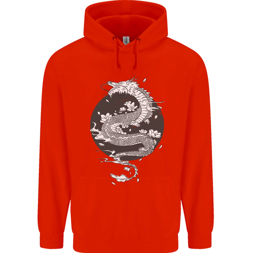 Japanese Fantasy Dragon Sun Background Childrens Kids Hoodie - Picture 82 of 88