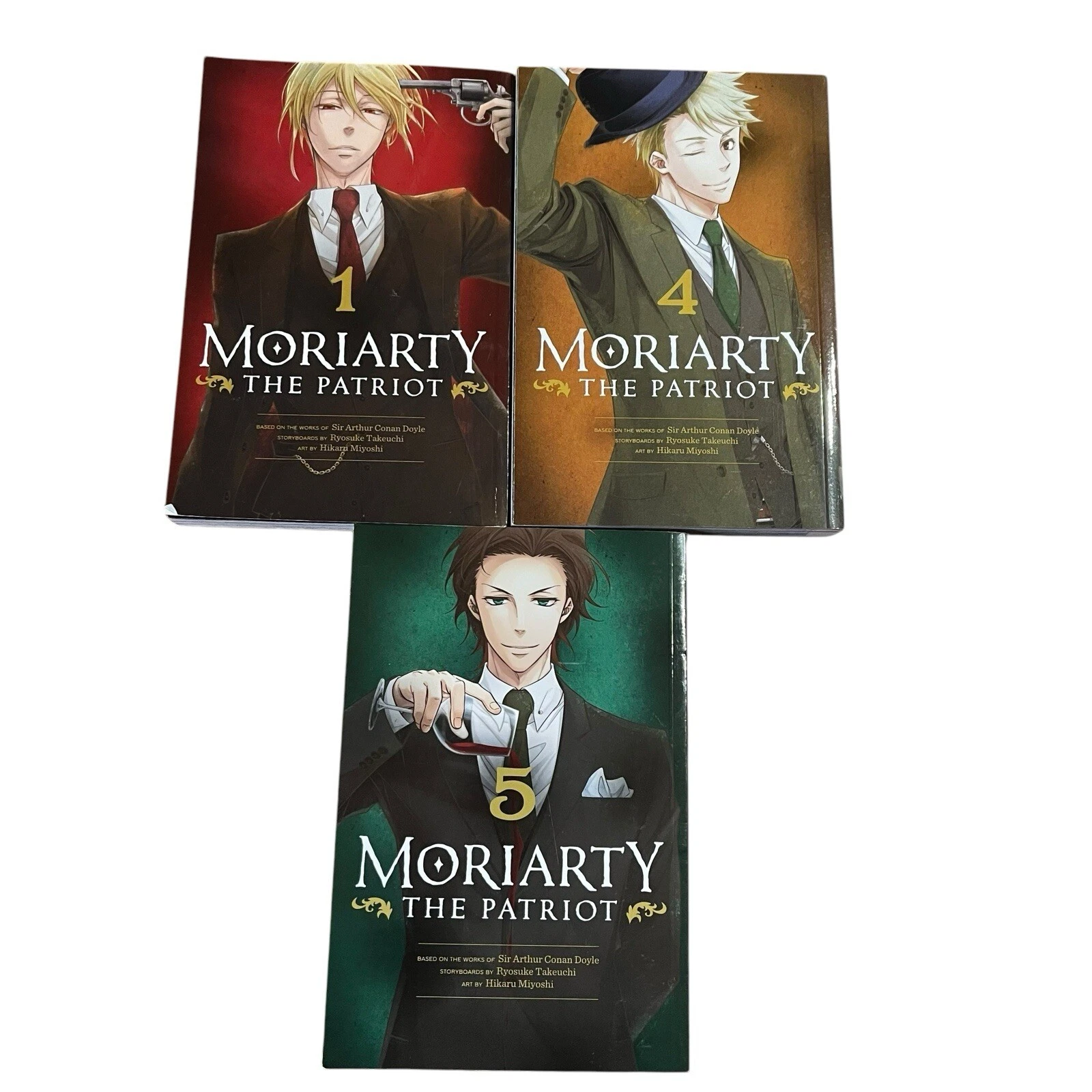 Moriarty the Patriot, Vol. 1, 4, 5 English Manga Soft Cover cover