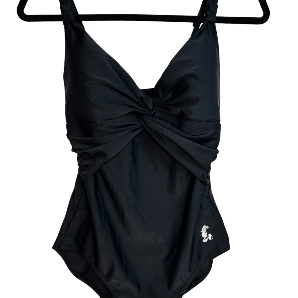 Disney Parks Black Mickey Mouse Adjustable Strap One Piece Swimsuit Size S - Image 4 of 4