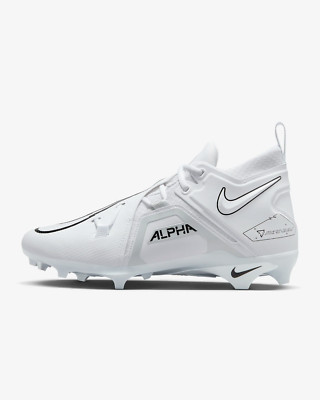Nike Alpha Menace Pro 3 Mens 11.5 Football Cleats White/Pure Platinum CT6649-109