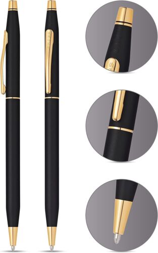 Cross 23KT Gold Plated Ballpoint Pen Pen Luxury Gifts Classic Century Engrave - Picture 3 of 6