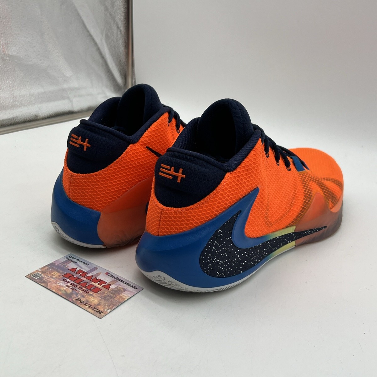 Zoom Freak 1 — Antetokounbros —Total Orange /Midnight Navy Size 11 Size 13 - Nike Zoom Freak 1 All Bros Blue Orange Navy White  main image 3