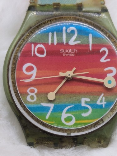 Lot 2 Swatch Watches Color The Sky, GS124 -- Swatch Green Lemon - Picture 3 of 16