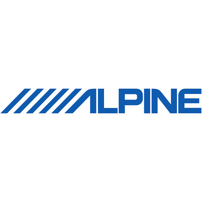 Alpine Audio Aufkleber 10-tlg - Auto Lautsprecher Abzeichen Metall Embleme