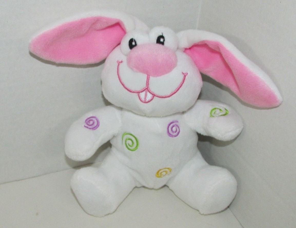 dandee⭐︎ Dandee plush white bunny rabbit teeth pink ears nose pastel multi