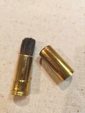 Vintage Twist-up Retractable Lens Brush in Lipstick Case gold tone