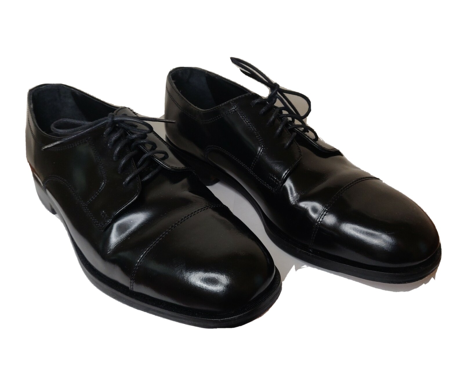 SAOLA Scarpe eleganti da uomo Nunn Bush in pelle nera taglia 10 5 stringate Oxford. 2t